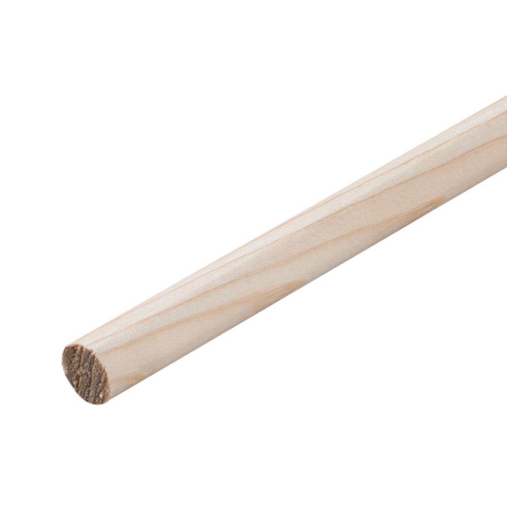 1/2 in. x 48 in. Wood Round Dowel-HDDH1248 - The Home Depot