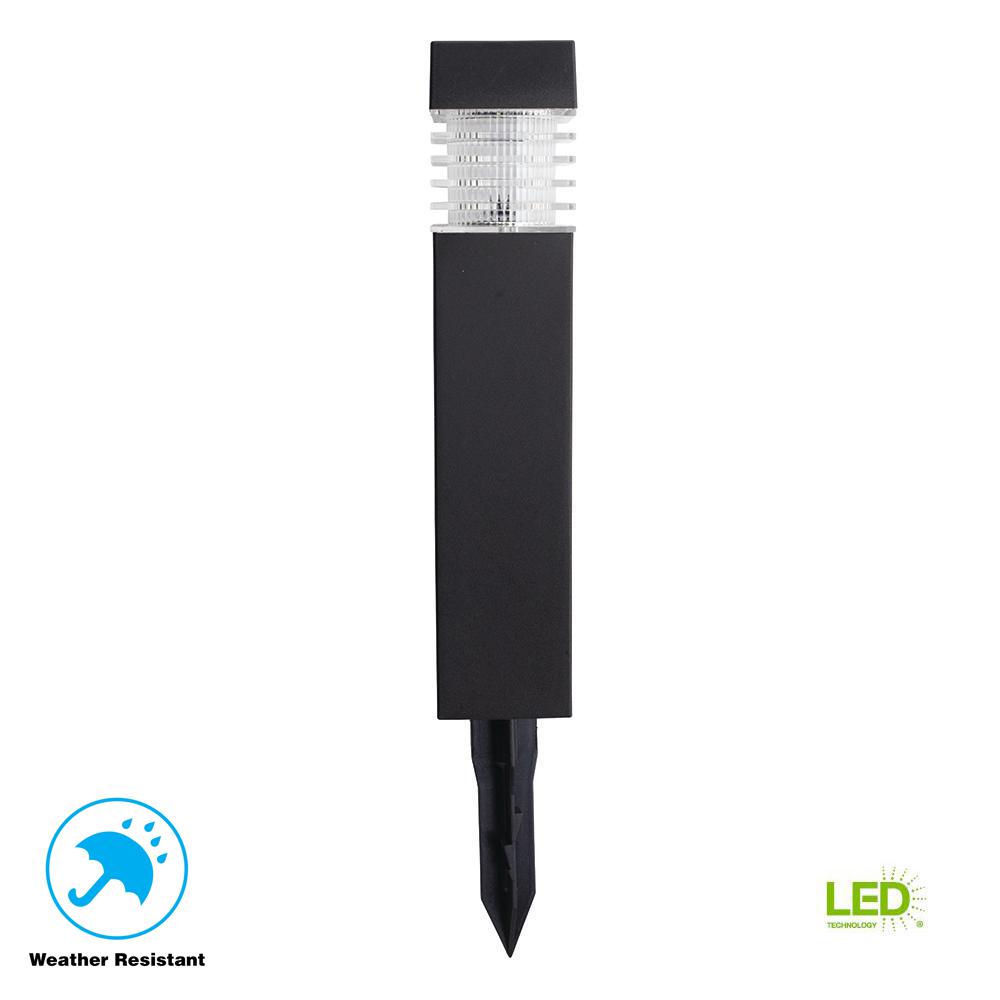 Hampton Bay Solar Black Outdoor Integrated Led Landscape Plastic Hampton Bay Solar Black Outdoor Integrated Led Landscape Plastic Square Bollard 6 Pack