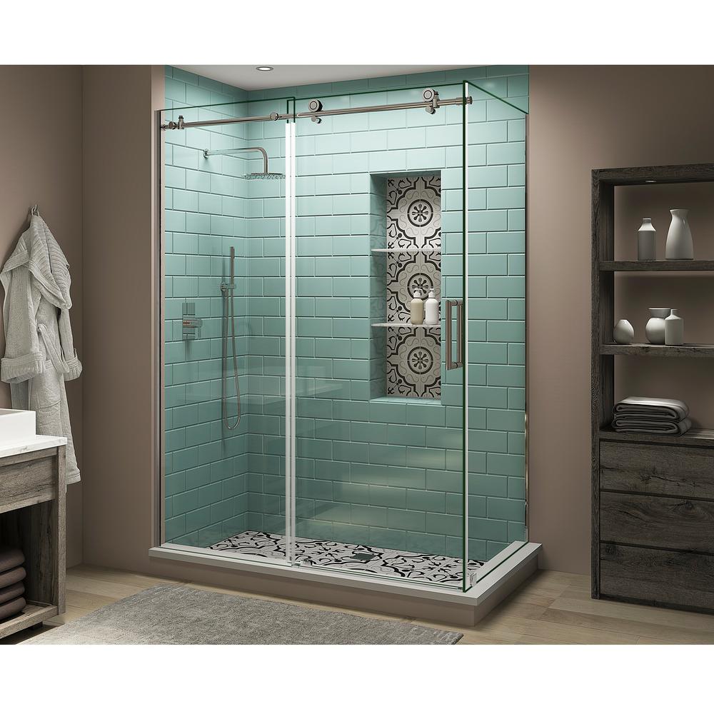 frameless clear glass shower enclosure