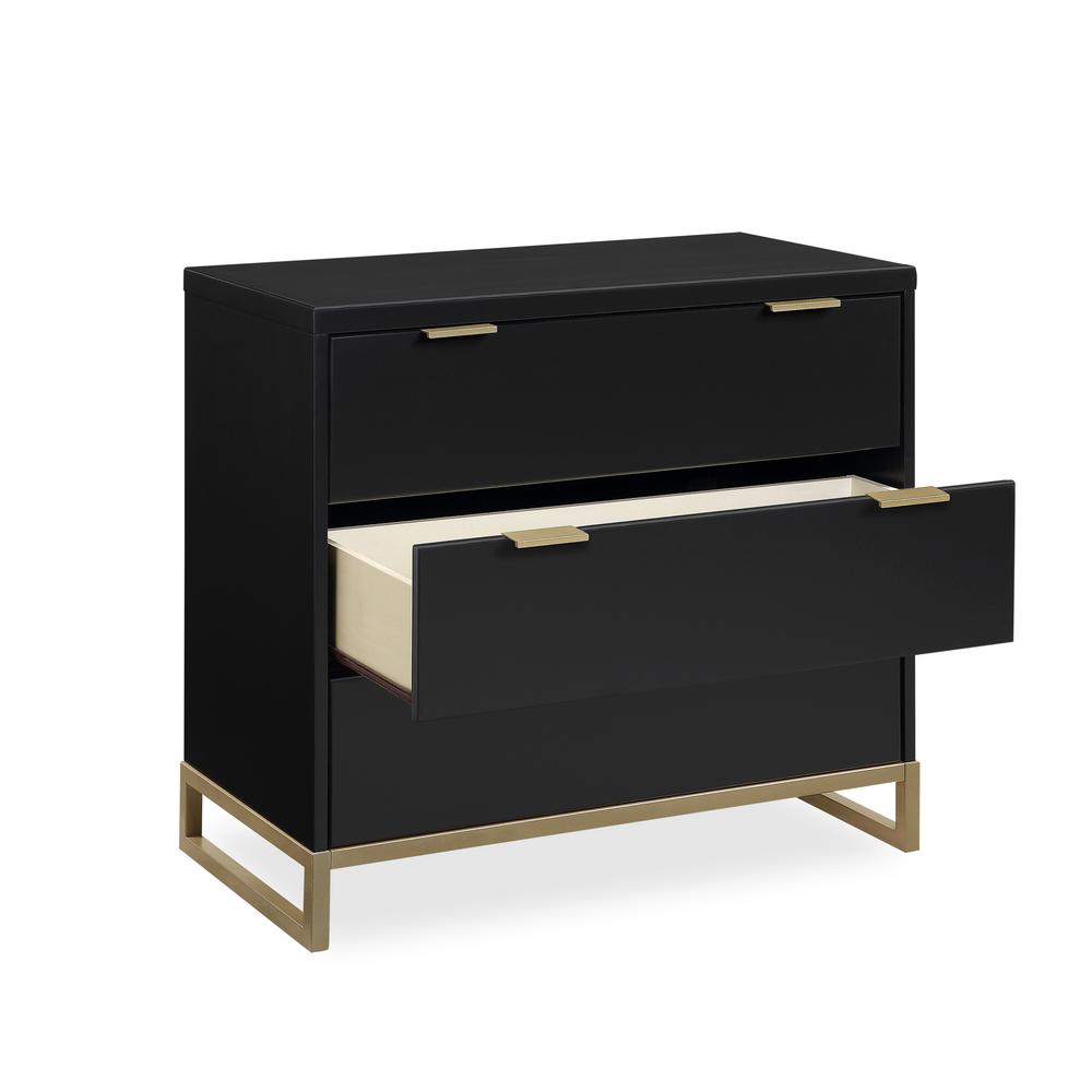 Baby Relax Holly 3 Drawer Black Dresser De8410 1 The Home Depot