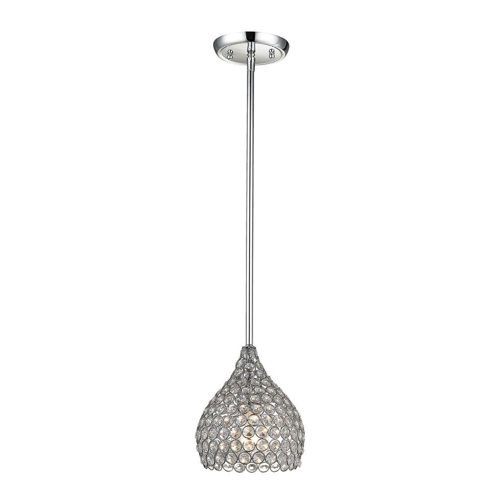  Home  Decorators  Collection  1 Light  Polished Chrome  Pendant  