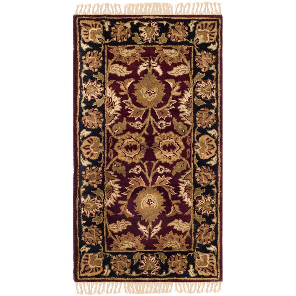 Safavieh Classic Burgundy/Black 3 ft. x 5 ft. Area Rug-CL239B-3 - The ...