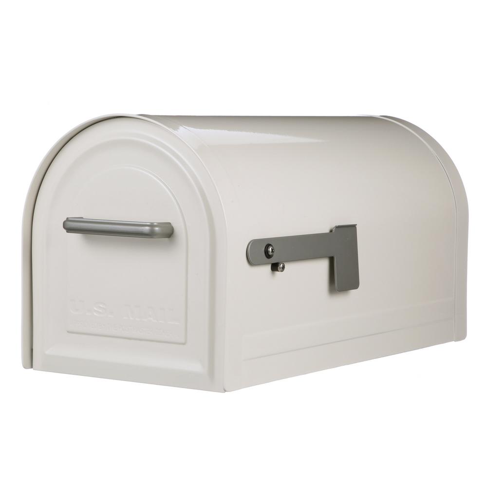 Gibraltar Mailboxes Reliant White Locking Post Mount Mailbox-MB981W01 ...