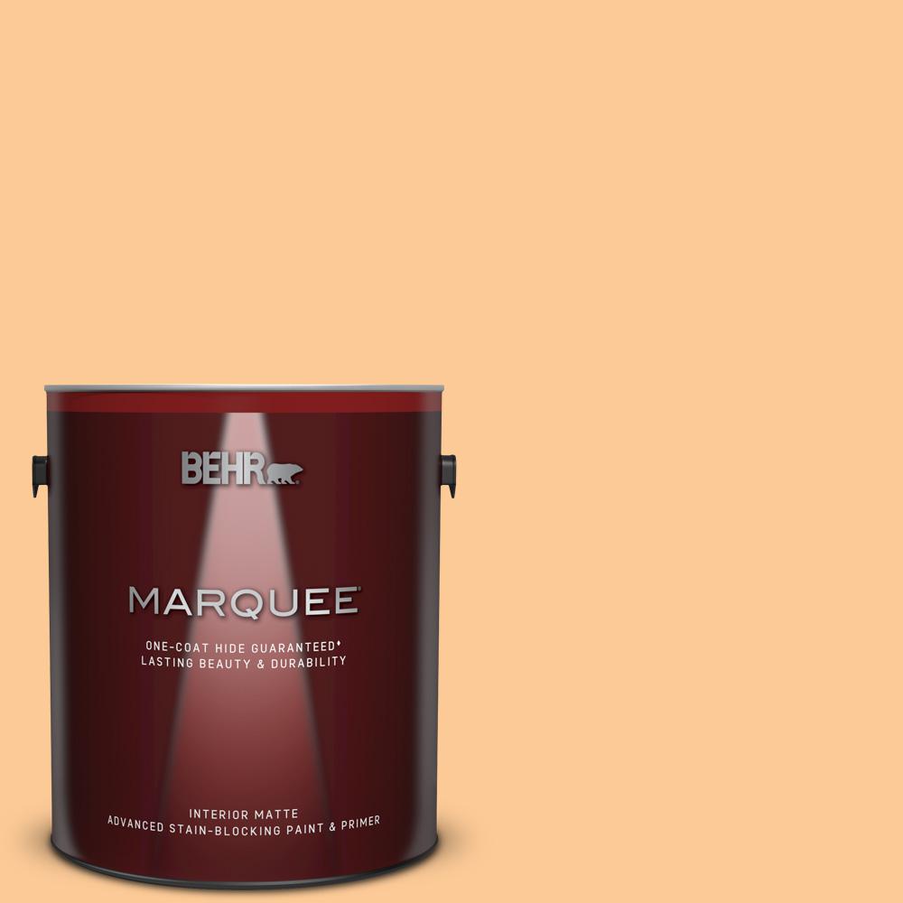Behr Marquee 1 Gal 280b 4 Apricot Light Matte Interior Paint And Primer In One