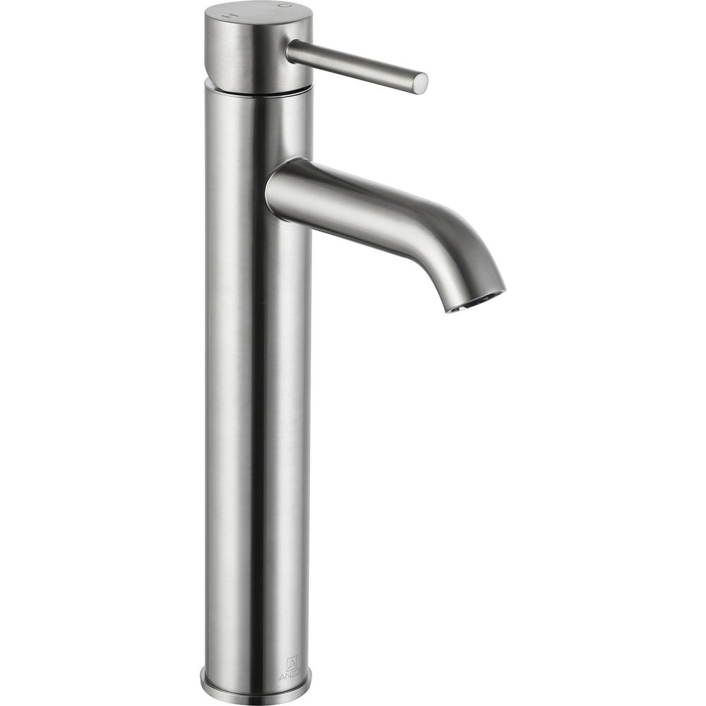ANZZI Valle Single Hole Single-Handle Bathroom Faucet in Brushed Nickel