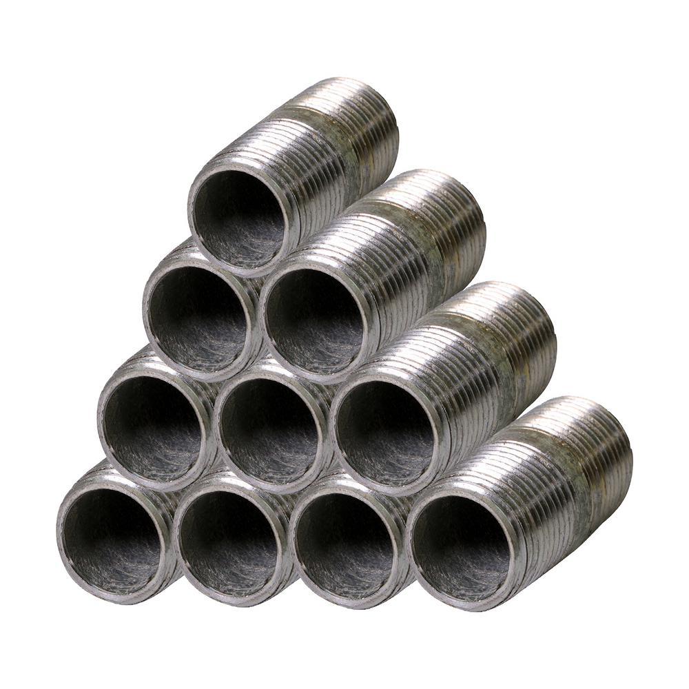 10-Pack Plumbers Choice 92742 1-Inch x 2-Inch Galvanized Nipple