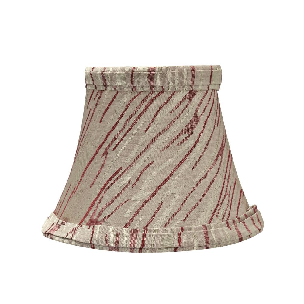 red and white striped lamp shade