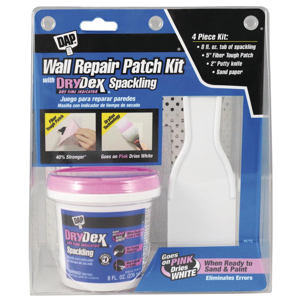 Dap Drydex 8 Oz Wall Repair Patch Kit 12345 The Home Depot