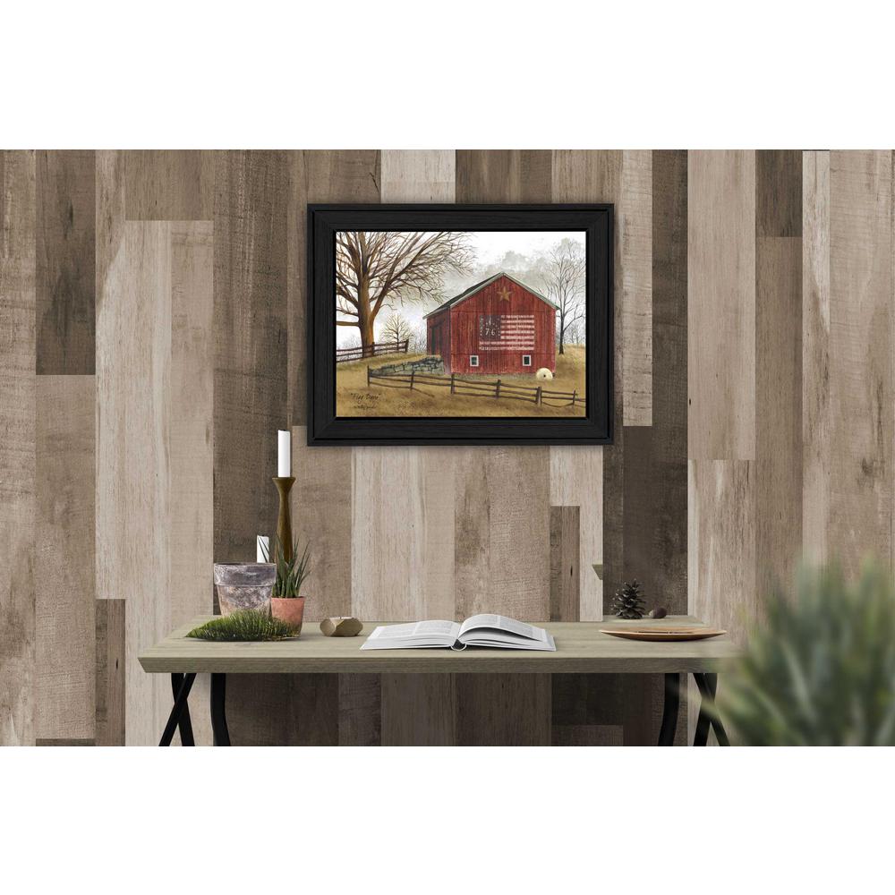 18 In X 14 Flag Barn By Billy Jacobs Printed Framed Wall Art Flag Barn By Billy Jacobs Printed Framed