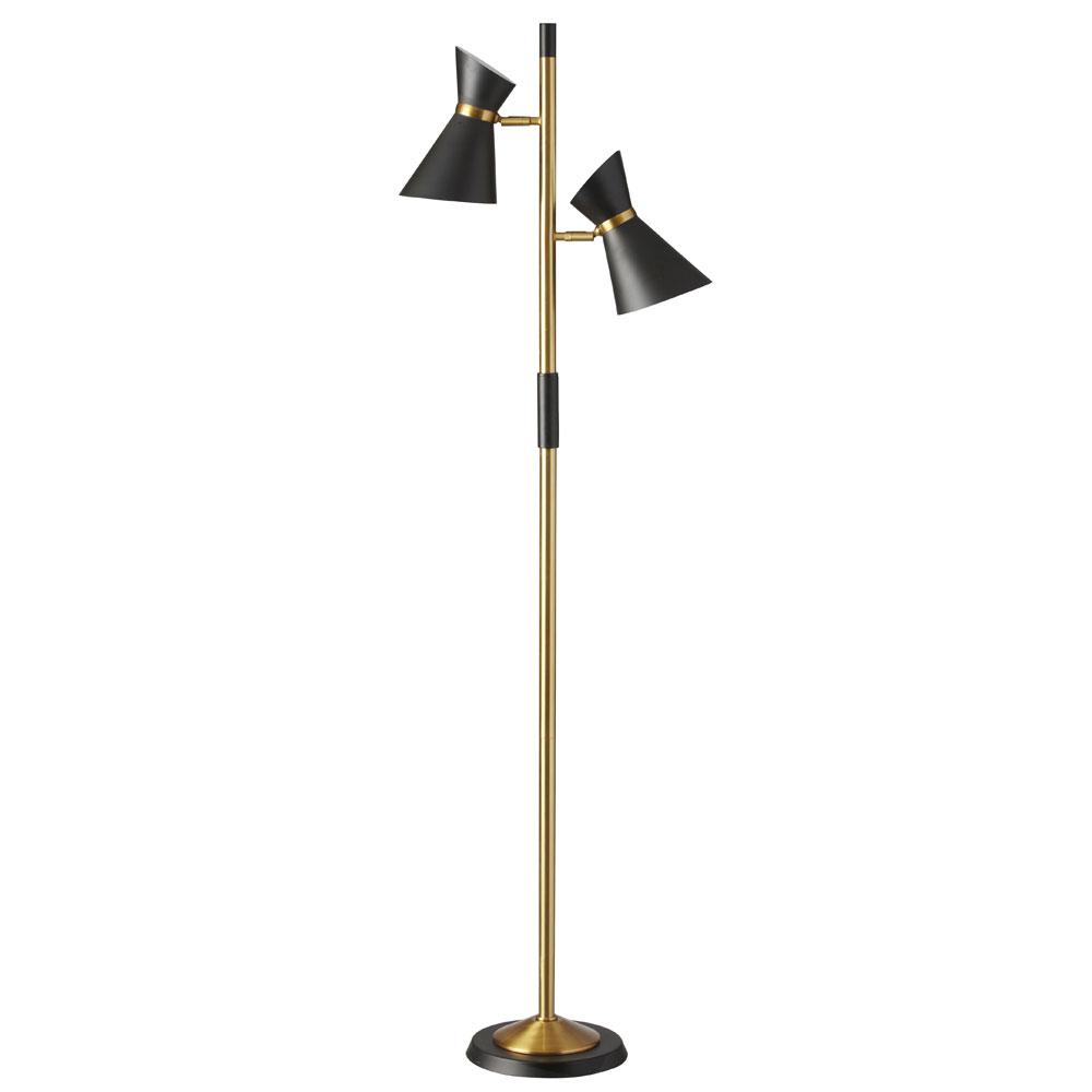 Filament Design 62 5 In Vintage Bronze Floor Lamp With Black Shade Filament Design 62 5 In Vintage Bronze Floor Lamp With Black Shade