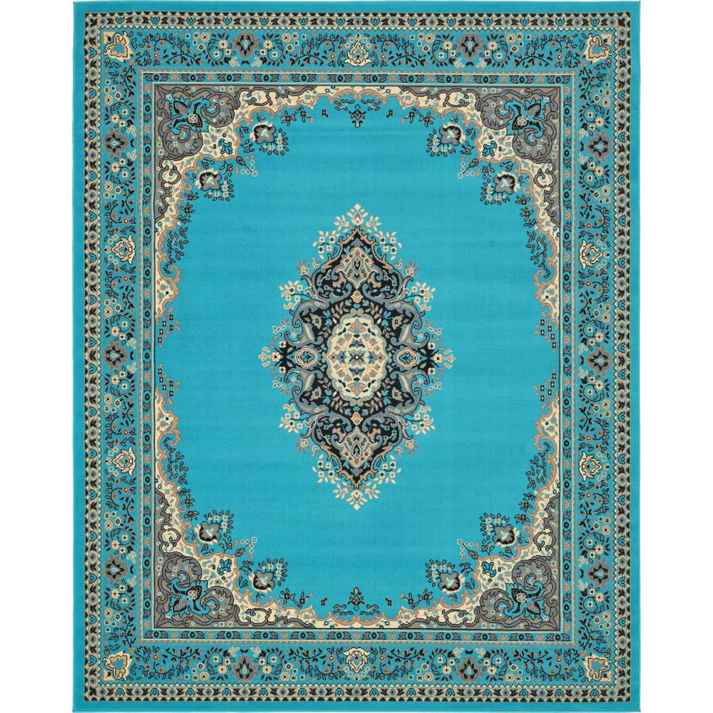 Unique Loom Reza Washington Turquoise 8 0 X 10 Area Rug
