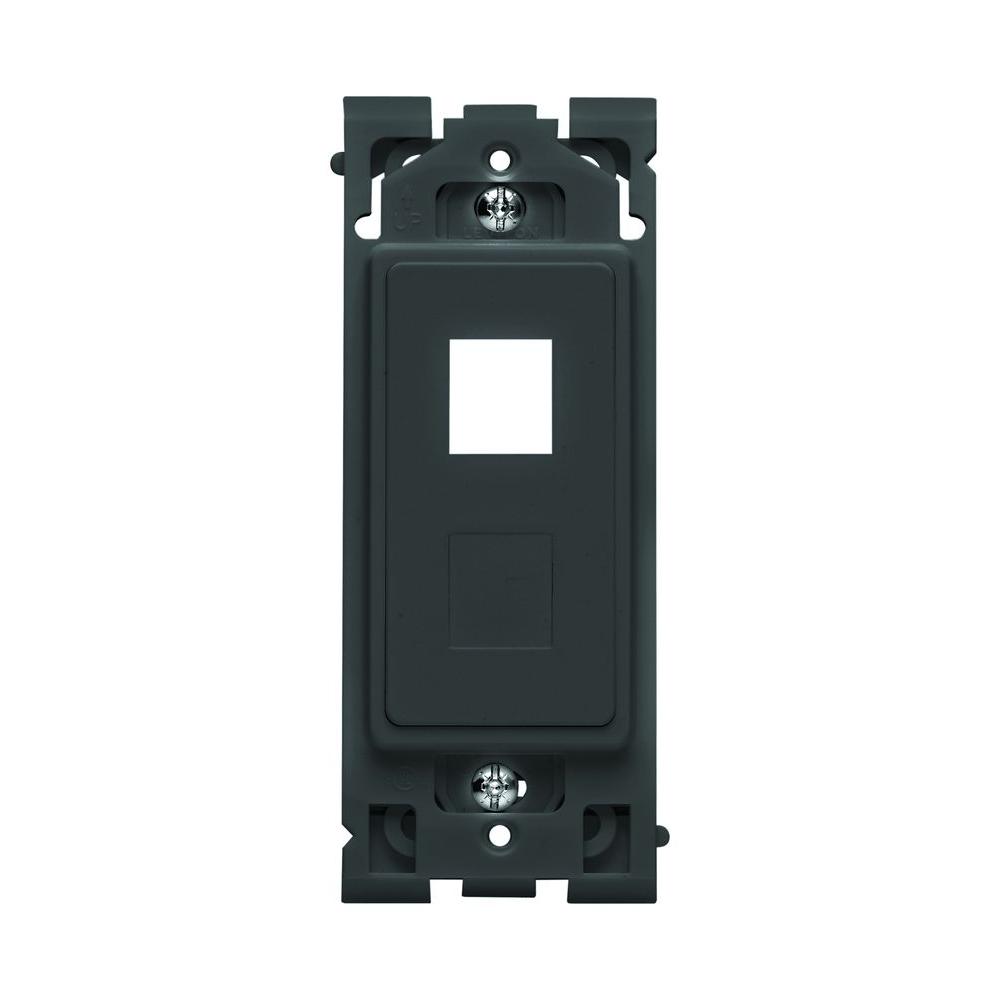 Leviton Renu QuickPort 2Port Wall Plate Insert Onynx BlackR15RE640