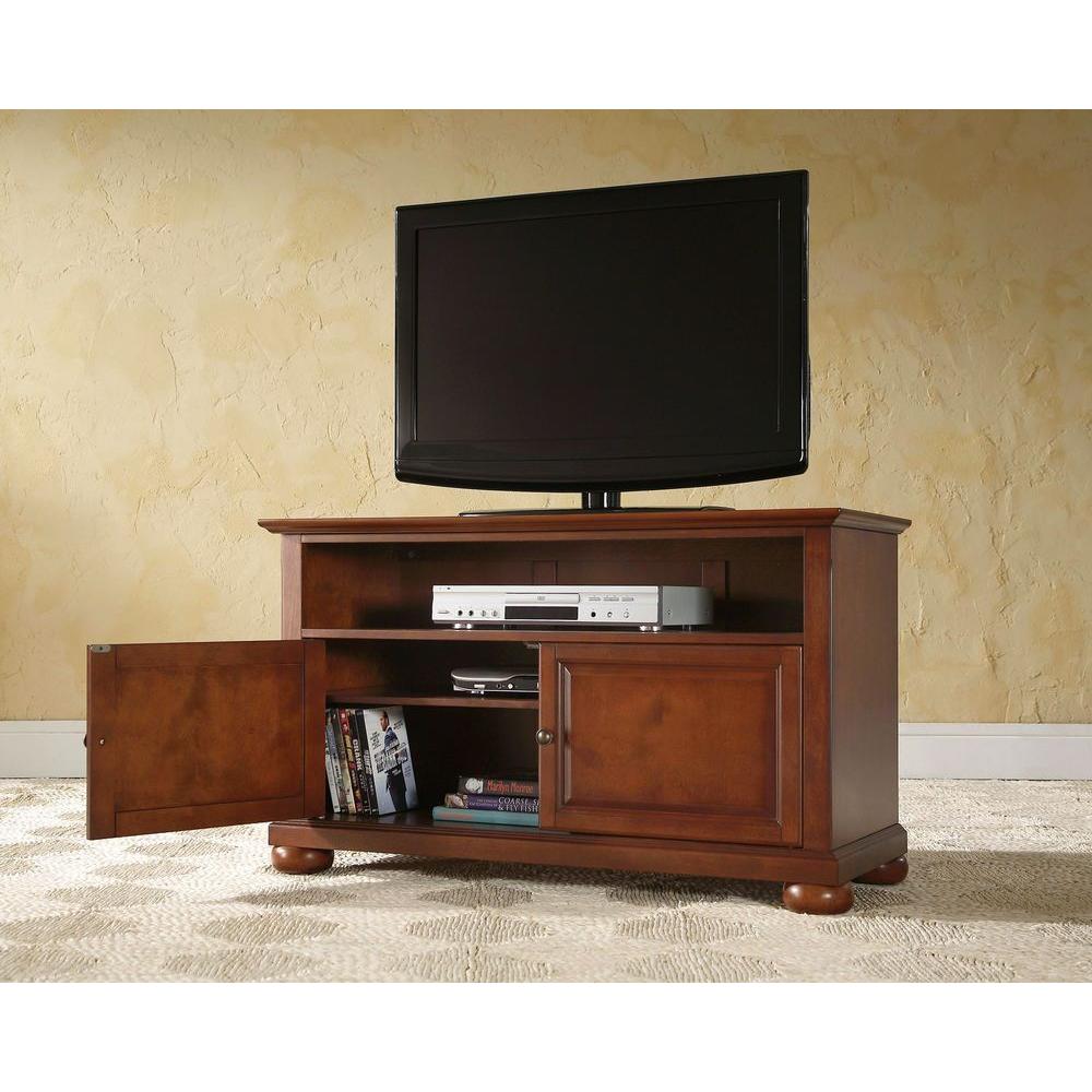 Crosley Alexandria 42 in. Cherry Wood TV Stand Fits TVs Up to 44 in