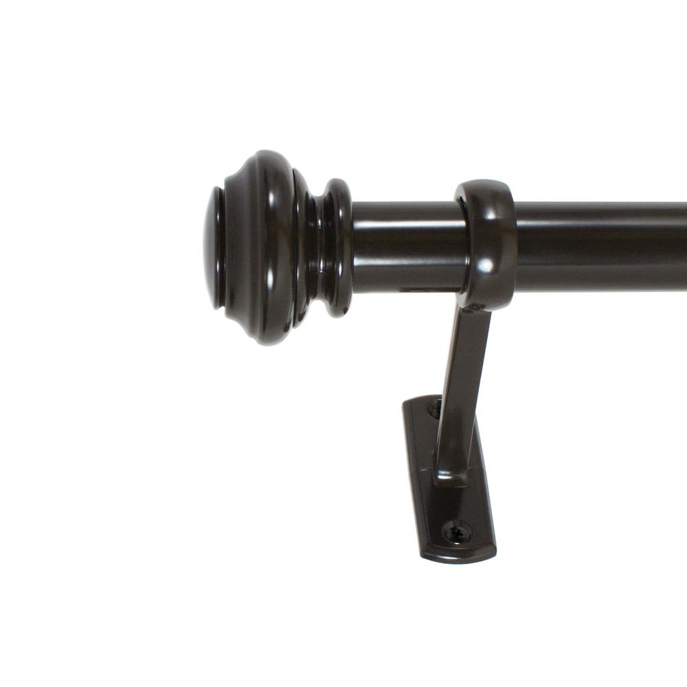 Decopolitan 1 In Knob Outdoor Drapery Single Rod Set 42 In