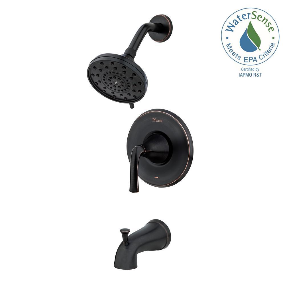 Delta Porter Single-Handle 3-Spray Tub and Shower Faucet in Oil Rubbed