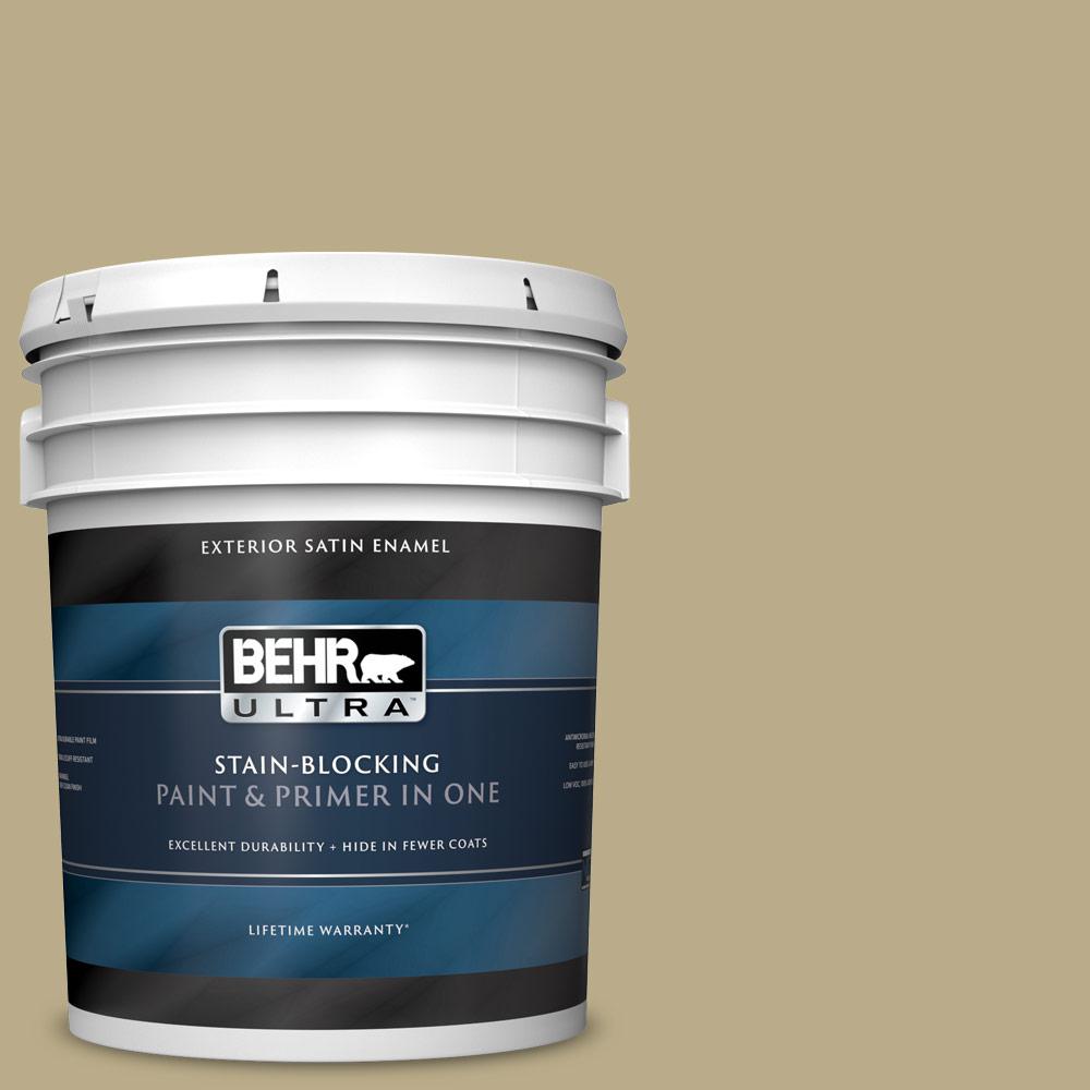 BEHR ULTRA 5 gal. S3304 Fennel Seed Satin Enamel Exterior Paint and