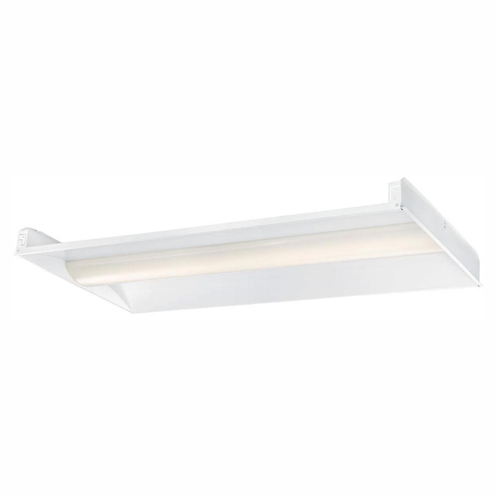 Envirolite 2 Ft X 4 Ft 128 Watt Equivalent White Volumetric Integrated Led Commercial Grid Ceiling Troffer