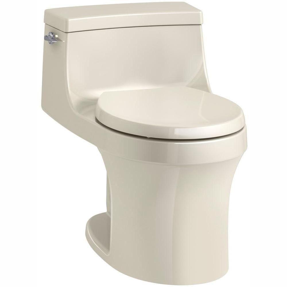Kohler San Souci 1 Piece 28 Gpf Single Flush Round Toilet In Almond