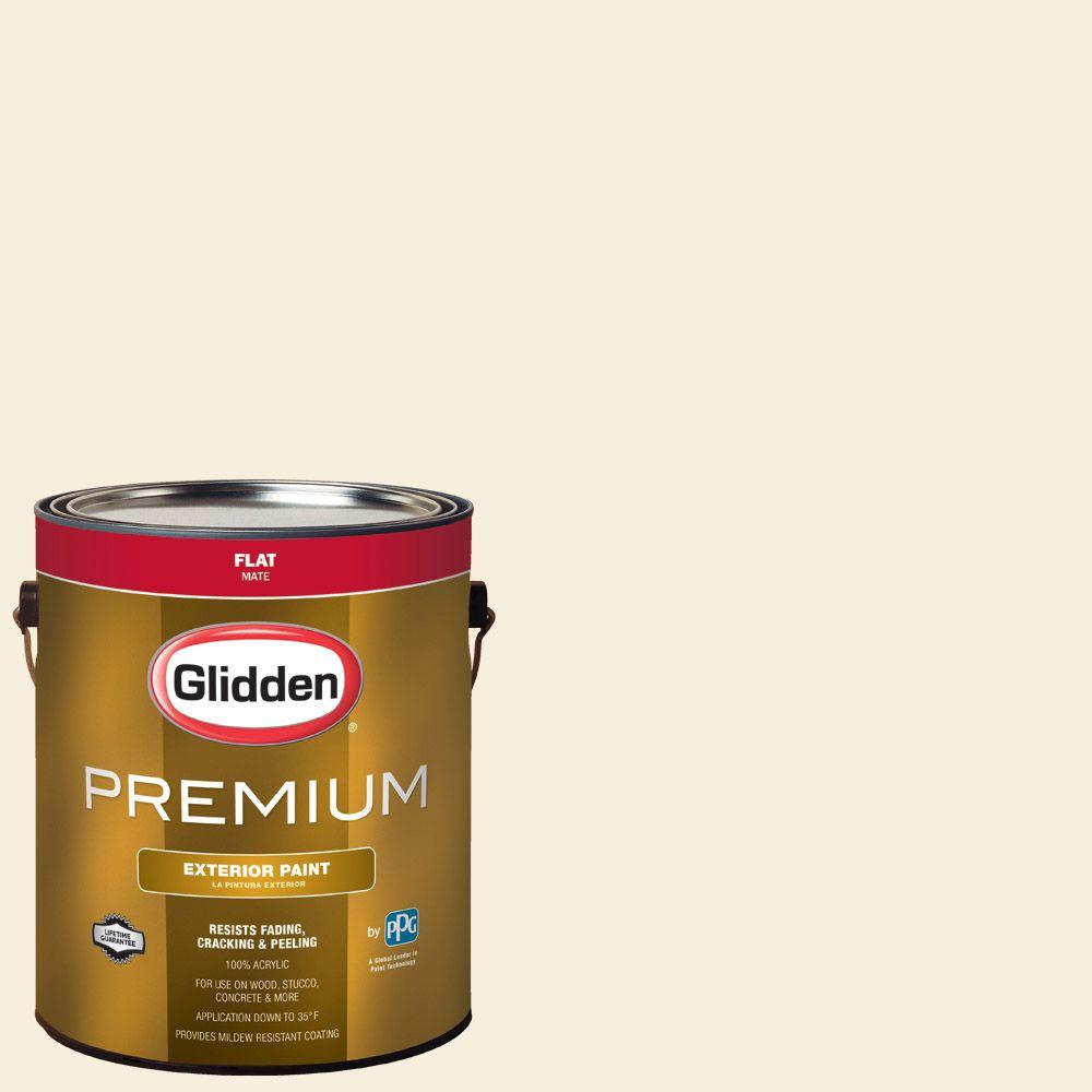 Glidden Premium 1 Gal Hdgwn44 Arizona White Flat Latex Exterior Hdgwn44 Arizona White Flat Latex Exterior Paint