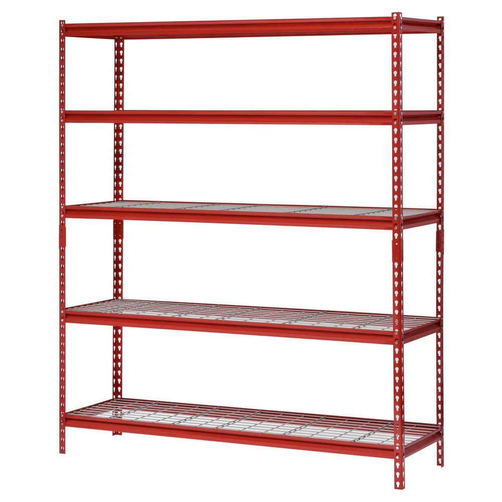 Muscle Rack Garage Shelves Racks Storage The Home Depot H Red 5