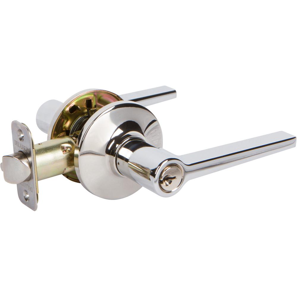 Delaney Tulina Contemporary Style Polished Chrome Straight Rectangle Push Button Panic Proof