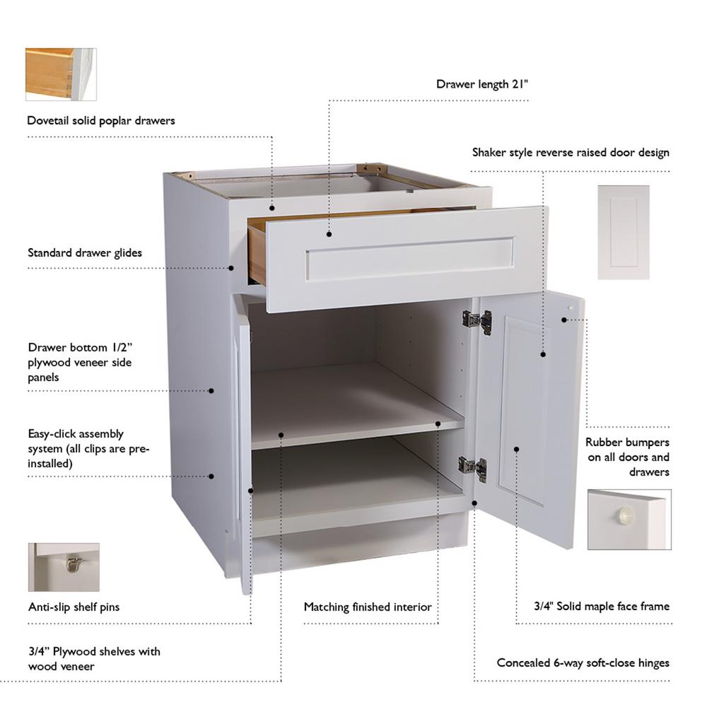 Design House Brookings Plywood Assembled Shaker 24x30x12 In 1