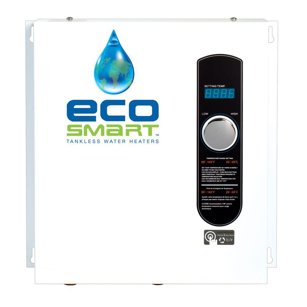 27 kW SelfModulating 5.3 GPM Electric Tankless Water Heater with Flow