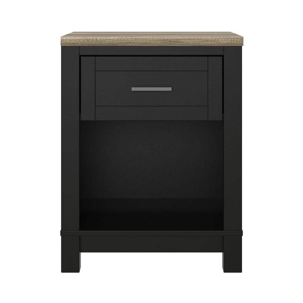 Ameriwood Carver Black Light Brown Nightstand 5989196com The Home Depot