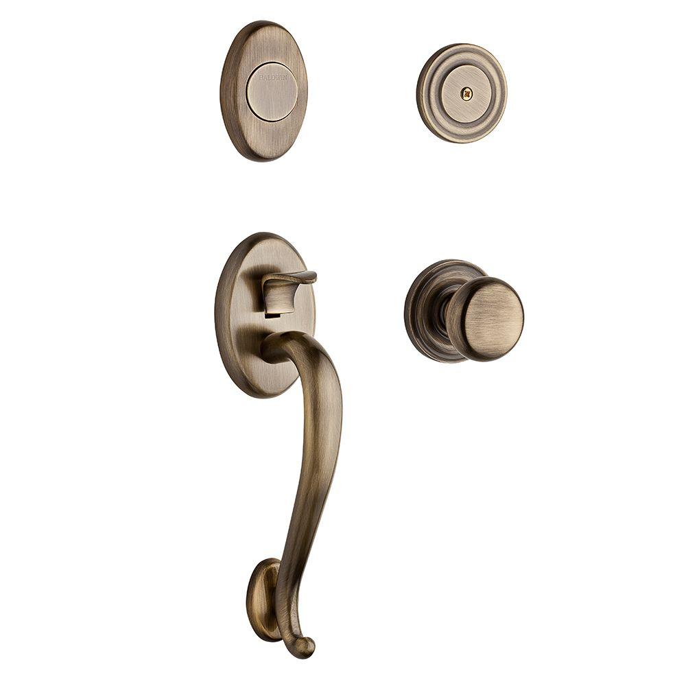 Baldwin Canterbury Lifetime Polished Brass FullDummy Handleset with