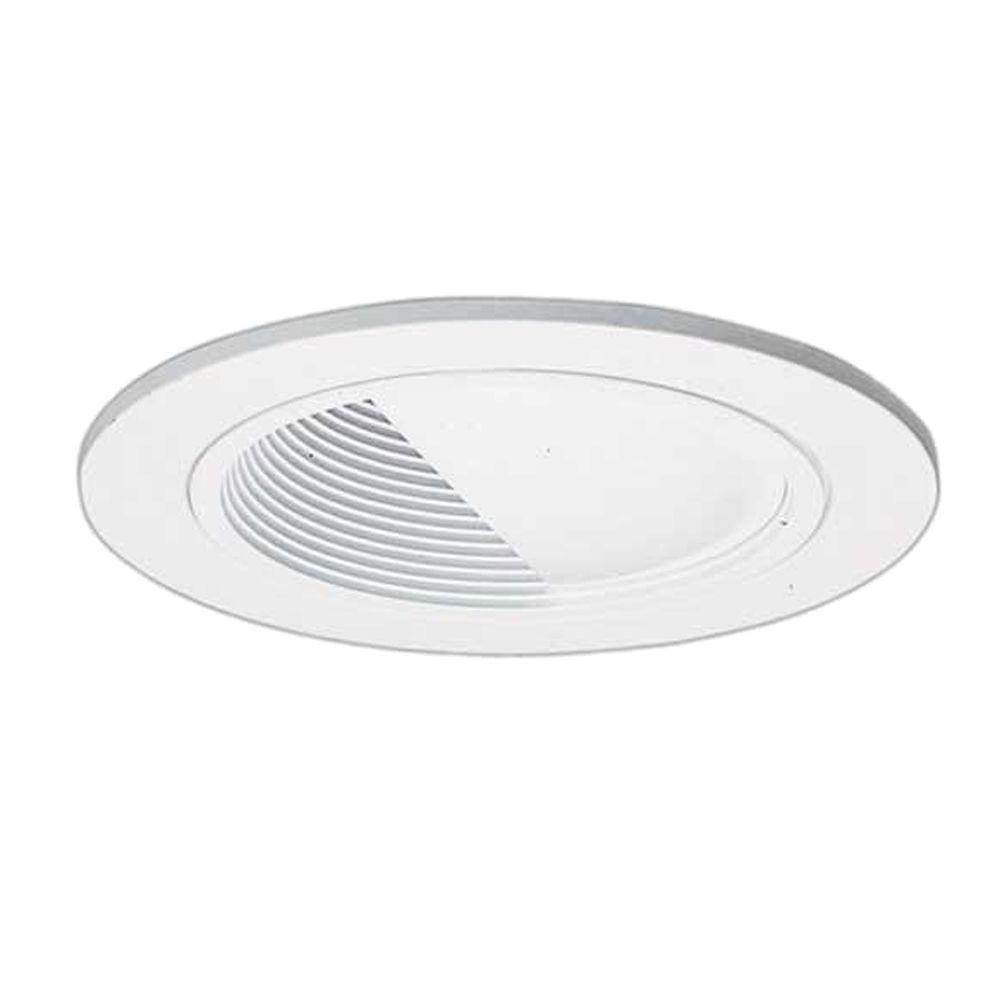Halo 992 Series 4 in. White Recessed Ceiling Light Wall Wash Trim with Baffle992W The Home Depot