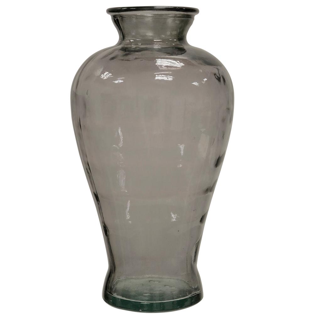 StyleCraft Translucent Smoke Curved Glass Vase, Grey was $66.99 now $27.12 (60.0% off)