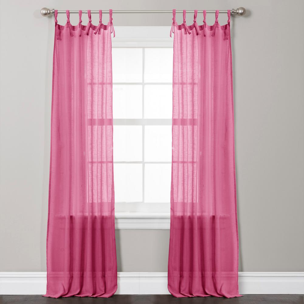 Lush Decor Helena Window Panel In Pink 84 L X 38 W 2 Lush Decor Helena Window Panel In Pink 84 L X 38