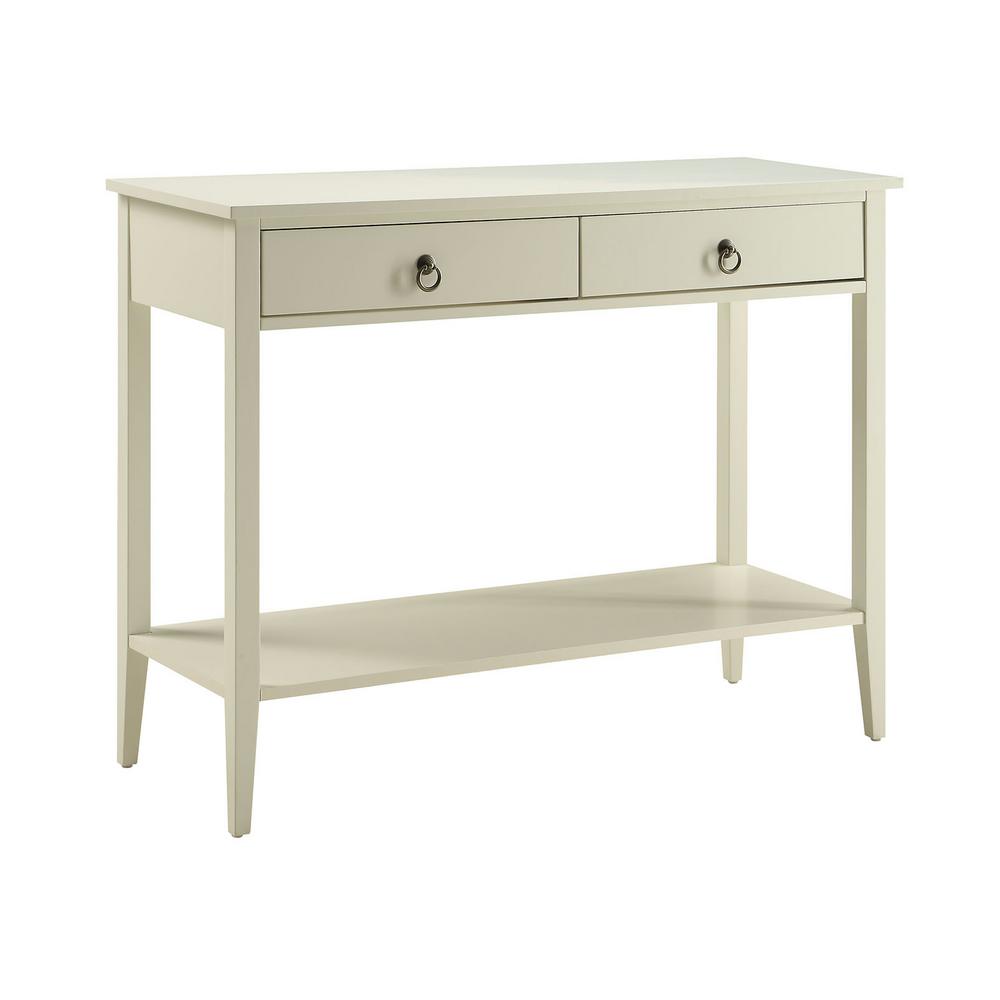 Usl Jasmine White Console Table Sk18677b Pw The Home Depot