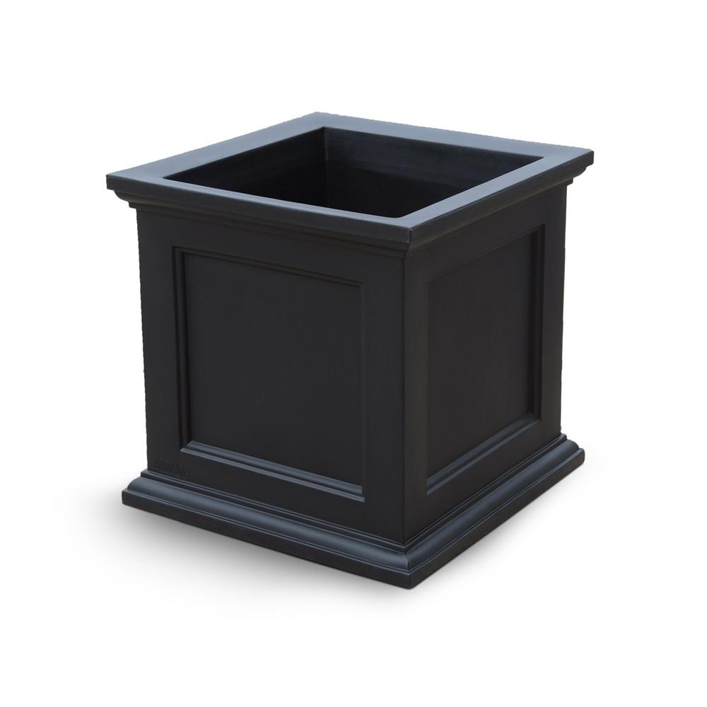 Mayne Self Watering Fairfield 28 In Black Plastic Square Planter 8800 B The Home Depot - Square Plastic Garden Planters Mayne Self Watering Fairfield 28 In Black Plastic Square Planter 8800 B The Home Depot - Square Plastic Garden Planters