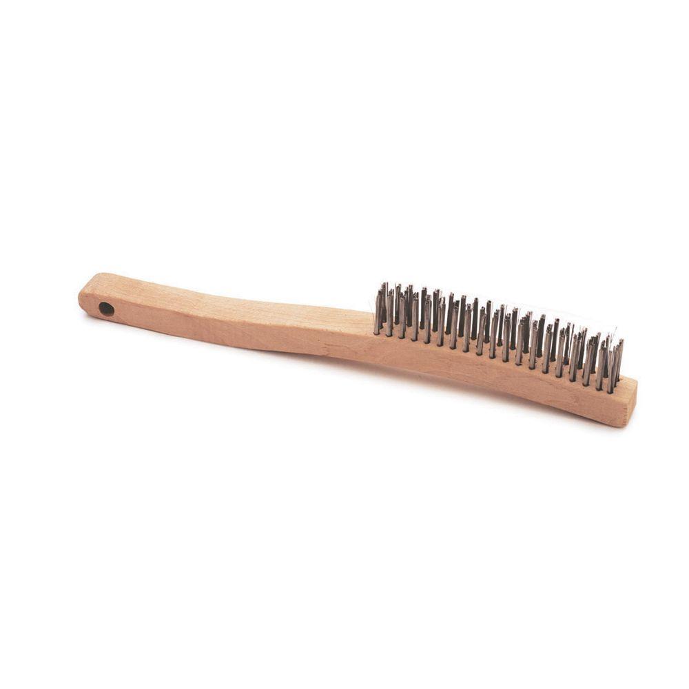 Lincoln Electric 3 x 19 Wood-Handled Stainless Steel Wire Brush-KH586 ...
