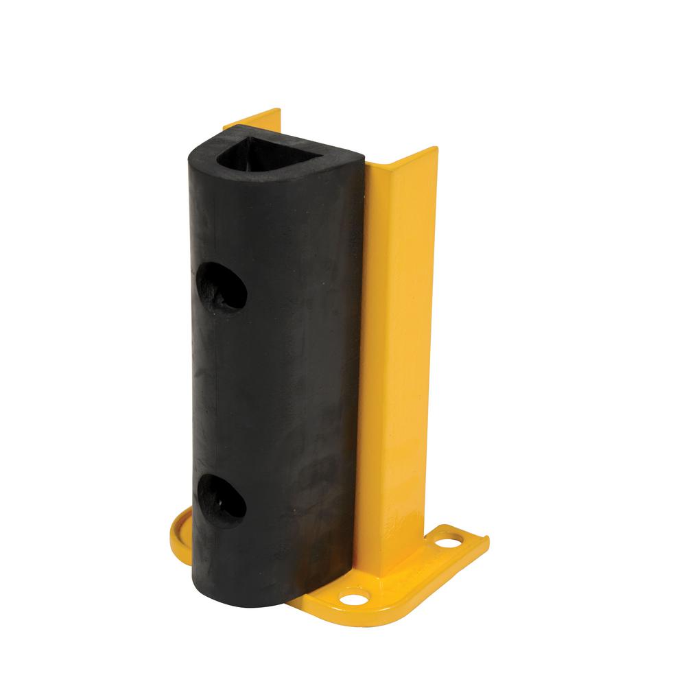 Vestil 12 In Narrow Yellow Steel Structural Rack Guard With Rubber