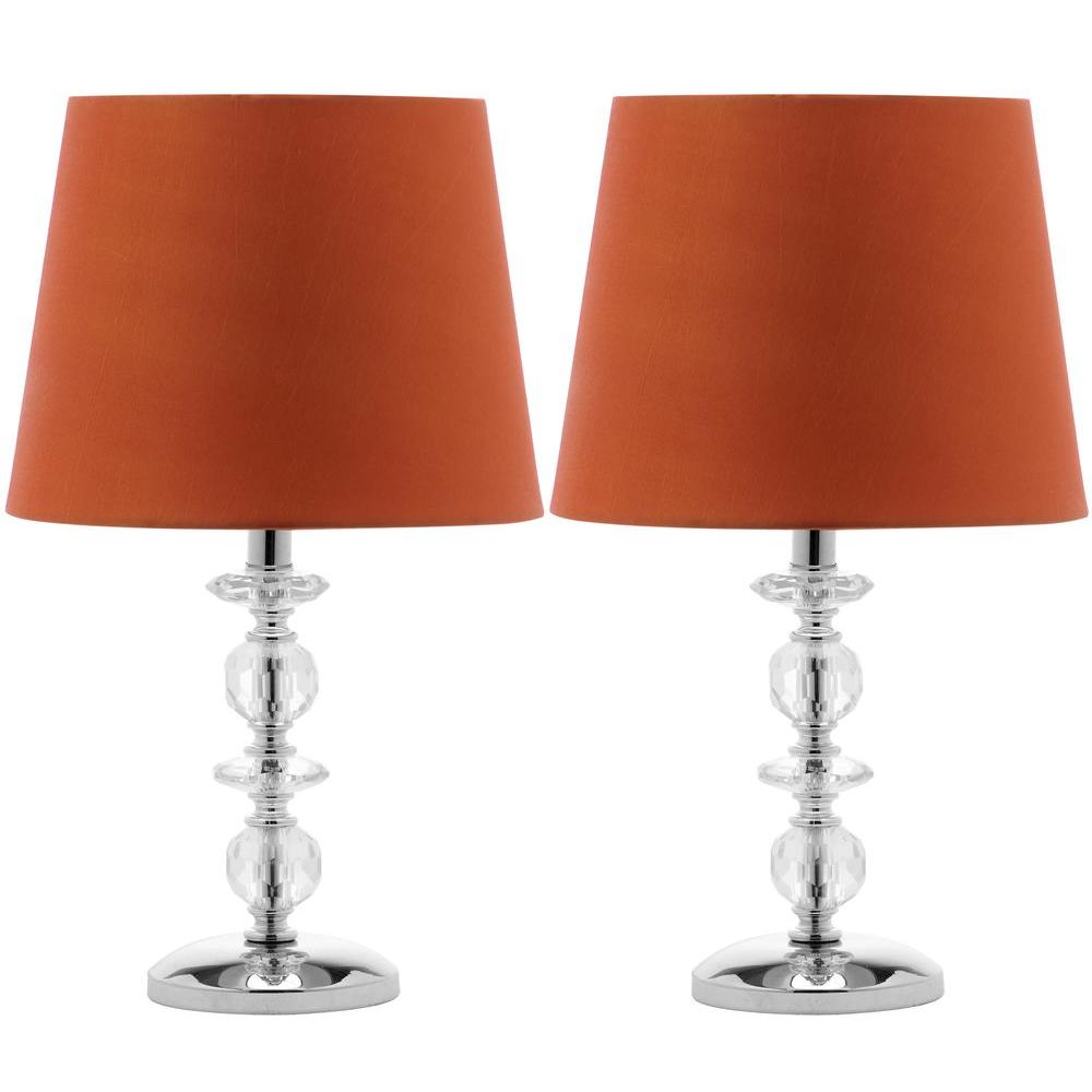 Safavieh Derry 15 In Clear Stacked Crystal Orb Lamp Set Of 2 Clear Stacked Crystal Orb Lamp Set Of 2