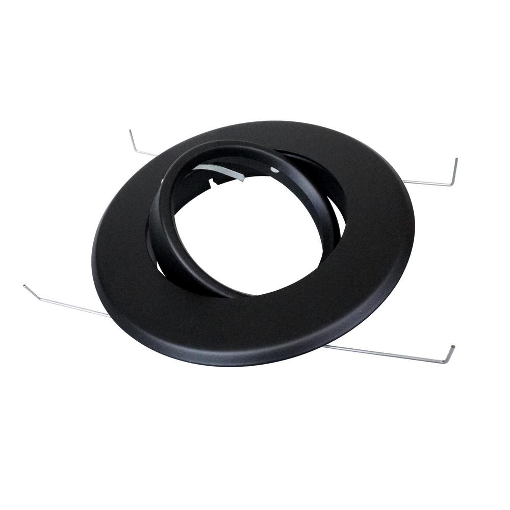 NICOR 5 in. Black Recessed Gimbal Ring Trim15558BK The Home Depot