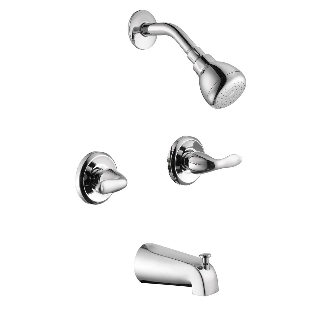 Glacier Bay Constructor 2Handle 1Spray Tub and Shower Faucet in