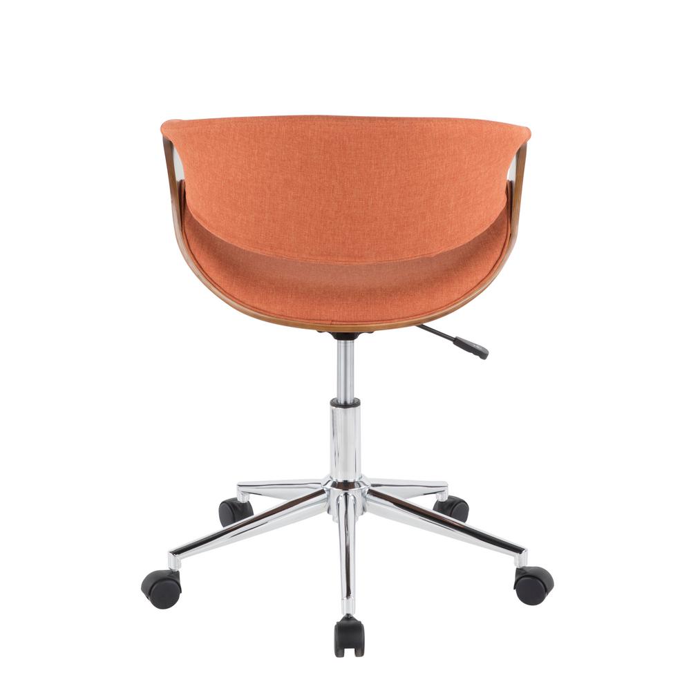 Lumisource Curvo Orange And Walnut Office Chair Ofc Wl