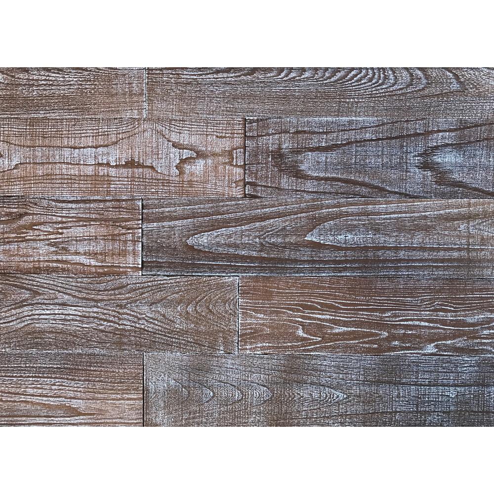 3D Whitewash Oak 1/4 in. x 4 in. x 24 in. Reclaimed Wood Decorative