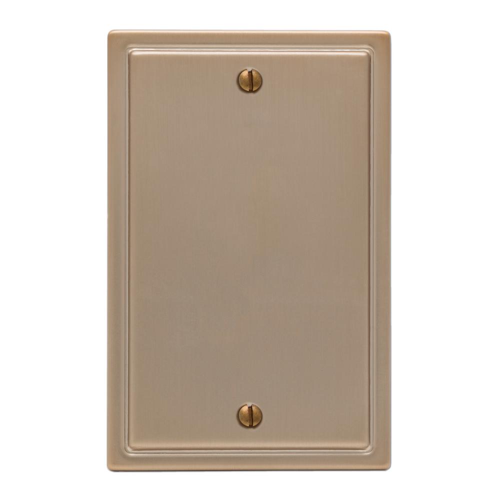 Amerelle Century 1Blank Wall Plate, Brushed Bronze163BBZ The Home Depot