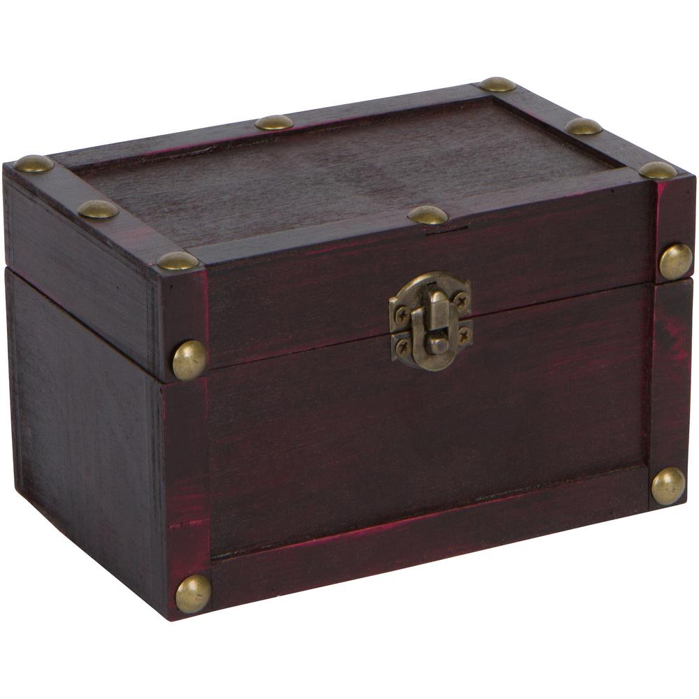 small wooden chest box