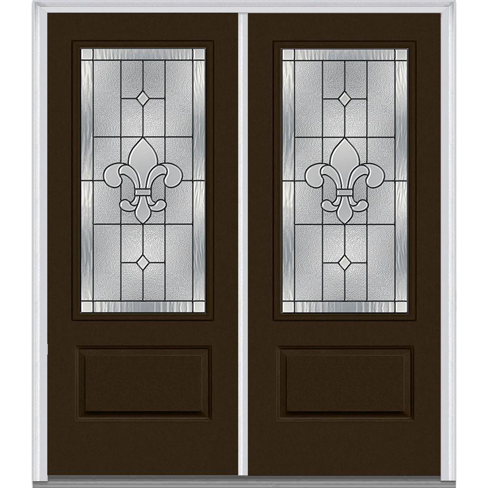 MMI Door 74 In. X 81.75 In. Carrollton Decorative Glass 3/4 Lite ...