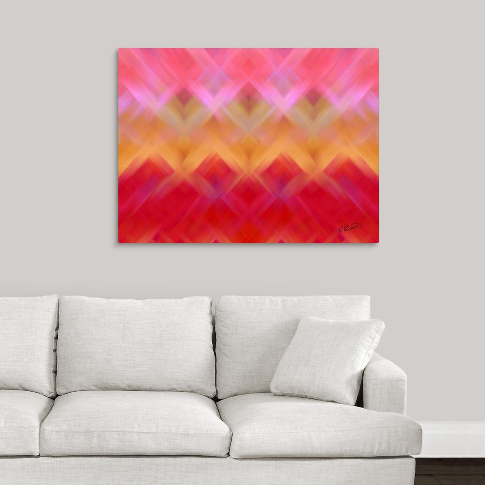 Pink Basket Weave By Rupa Art Canvas Wall Pink Basket Weave By Rupa Art Canvas Wall