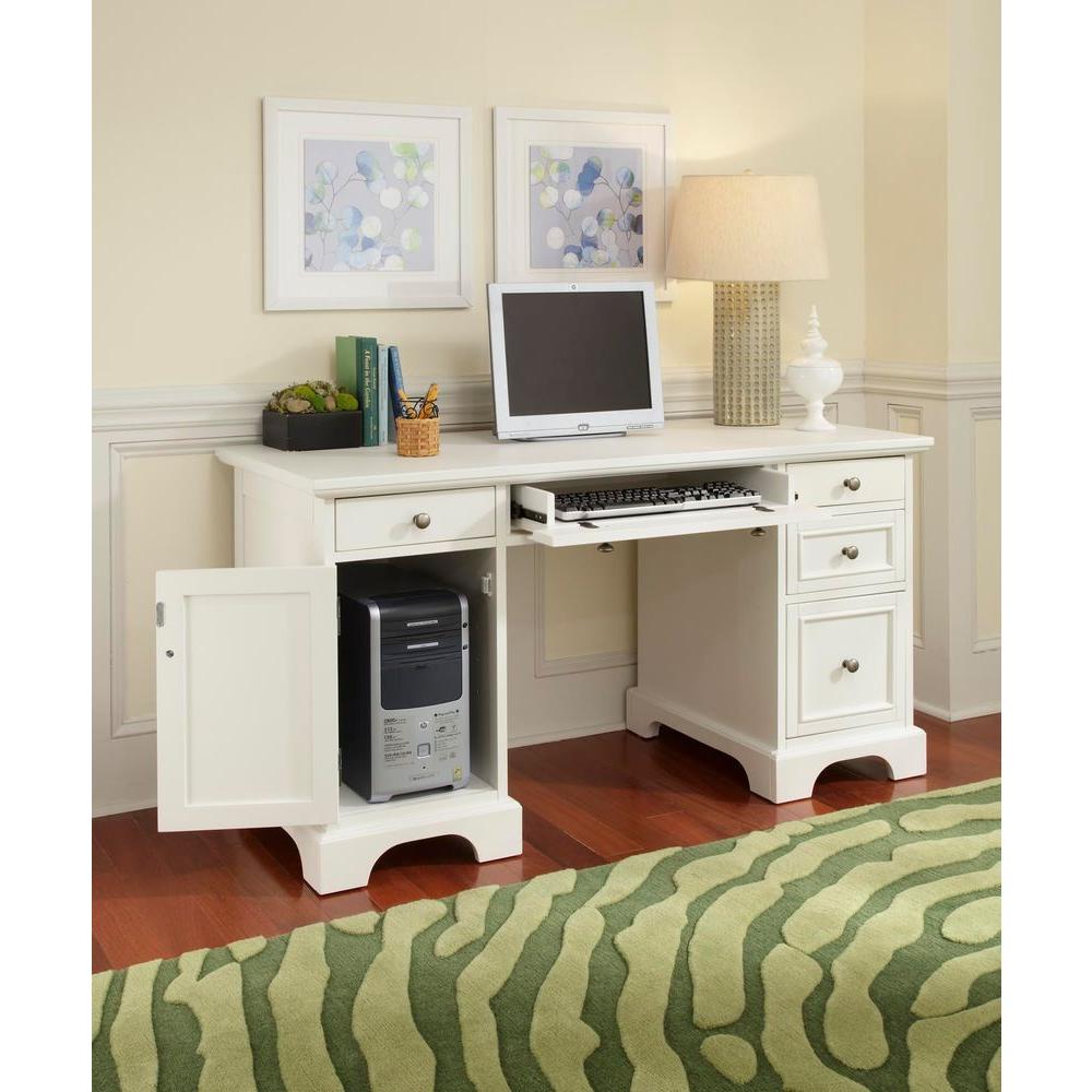 Home Styles Naples White Desk-5530-18 - The Home Depot