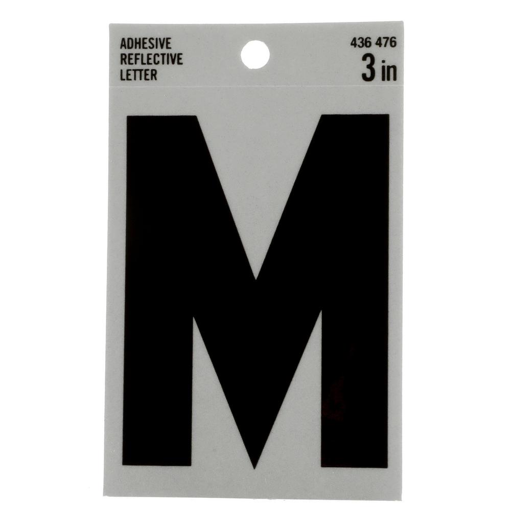Everbilt 3 in. Vinyl Reflective Letter M34127 The Home Depot