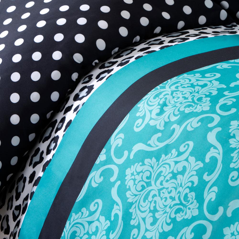 Mi Zone Camille 4 Piece Teal Full Queen Comforter Set Mz10 226
