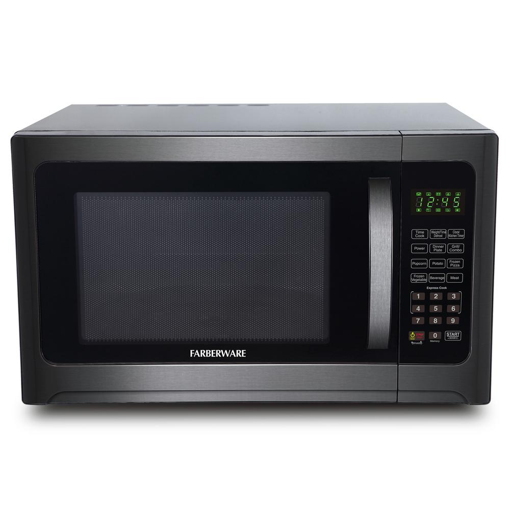 samsung black stainless steel microwave