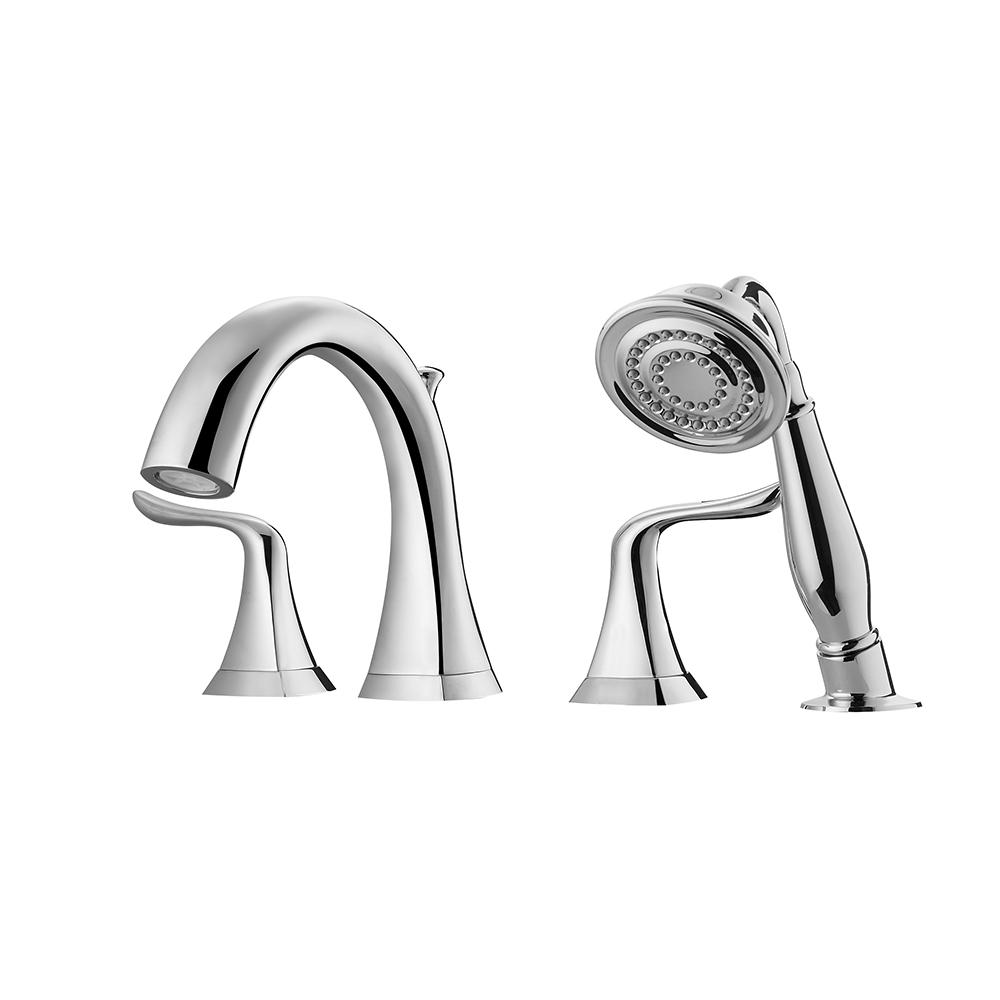 Hot Cold Indicators Tub Deck Mount Roman Tub Faucets Bathtub